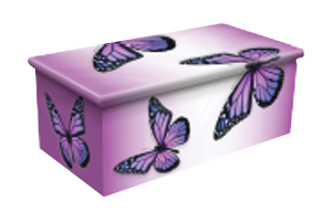 Purple Butterflies Cremation Urn